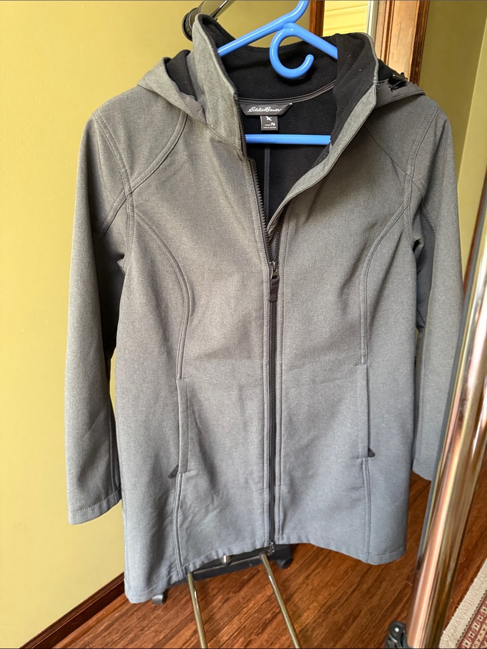 Eddie Bauer Hooded Softshell Coat - Charcoal Gray